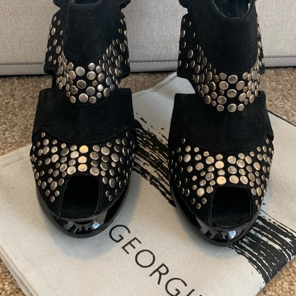Georgia Goodman Black Dixon Suede Studs - Picture 2 of 7